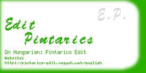 edit pintarics business card